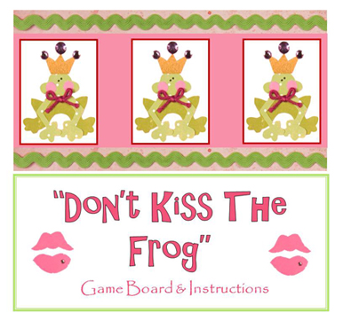 Printable Games "Don't Kiss The Frog" - Parties and Patterns